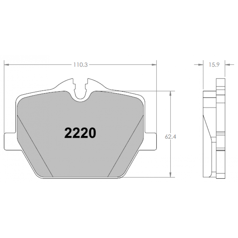 ABS-friendly for rear axles. Race brake pads - Toyota Supra Mk 5 (2019-)
rear brake pads